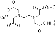 CAS # 67989-88-2, Ethylenediaminetetraacetate-copper-ammonia complex, Ethylenediaminetetraacetic acid diammonium copper salt