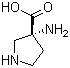 CAS 登录号：6807-92-7, (3R)-3-氨基吡咯烷-3-羧酸, 南瓜子氨酸