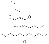 CAS # 68112-21-0, 3,5-Dibutyl-6-(1-butyl-2-oxoheptyl)-4-hydroxy-2H-pyran-2-one, Elasnin