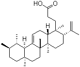 CAS # 6812-81-3, Roburic acid, (1S,2S,4aR,4bS,6aR,9R,10S,10aR,12aR)-1,2,3,4,4a,4b,5,6,6a,7,8,9,10,10a,12,12a-Hexadecahydro-1,4a,4b,6a,9,10-hexamethyl-2-(1-methylethenyl)-1-chrysenepropanoic acid