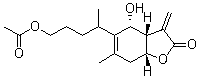 CAS # 681457-46-5, 1-O-Acetylbritannilactone, Britannilactone 1-O-acetate, 1-O-Acetylbritannilatone, (3aS,4R,7aR)-5-[(1S)-4-(Acetyloxy)-1-methylbutyl]-3a,4,7,7a-tetrahydro-4-hydroxy-6-methyl-3-methylene-2(3H)-benzofuranone