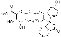 CAS # 6820-54-8, Phenolphthalein beta-D-glucuronide sodium salt, p-[3-(p-Hydroxyphenyl)phthalidyl]phenyl glucosiduronic acid sodium salt