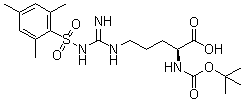 structure of CAS# 68262-71-5, N2-[叔丁氧羰基]-N5-[亚氨基[[(2,4,6-三甲基苯基)磺酰基]氨基]甲基]-L-鸟氨酸