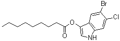 structure of CAS# 682802-80-8, 5-溴-6-氯-1H-吲哚-3-基壬酸酯