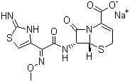 structure of CAS# 68401-82-1, Ceftizoxime sodium