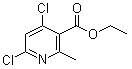 structure of CAS# 686279-09-4, 4,6-二氯-2-甲基-3-吡啶羧酸乙酯