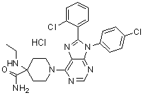 structure of CAS# 686347-12-6, 奥特那班盐酸盐