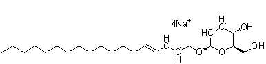 Ganglioside GQ1b tetrasodium salt molecular structure (CAS 68652-37-9)