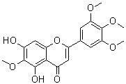 structure of CAS# 68710-17-8, 5,7-Dihydroxy-6-methoxy-2-(3,4,5-trimethoxyphenyl)-4H-1-benzopyran-4-one