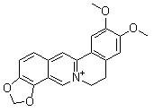 CAS # 6873-09-2, Epiberberine, 11,12-Dihydro-8,9-dimethoxybenzo[a]-1,3-benzodioxolo[4,5-g]quinolizinium