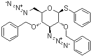 CAS 登录号：688744-61-8, 苯基 3,6-二叠氮基-3,6-二脱氧-2,4-二-O-(苯基甲基)-1-硫代-beta-D-吡喃葡萄糖苷