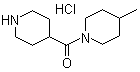 structure of CAS# 690632-27-0, 4-Methyl-1-(4-piperidinylcarbonyl)piperidine monohydrochloride