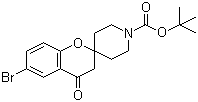 structure of CAS# 690632-38-3, tert-Butyl 6-bromo-4-oxospiro[chroman-2,4'-piperidine]-1'-carboxylate