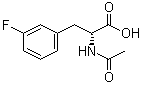 structure of CAS# 69078-51-9, N-Acetyl-3-fluoro-D-phenylalanine