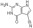 2-Amino-4,7-dihydro-4-oxo-1H-pyrrolo[2,3-d]pyrimidine-5-carbonitrile molecular structure (CAS 69205-79-4)