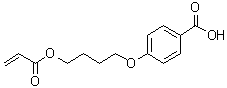 CAS # 69260-42-0, 4-(4-Acryloyloxybutyloxy)benzoic acid, 4-(4-Propenoyloxybutoxy)benzoic acid, ST 1680, p-(4-Acryloyloxybutyloxy)benzoic acid