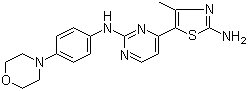 CAS # 693228-63-6, CYC-116, 4-(2-Amino-4-methyl-5-thiazolyl)-N-[4-(4-morpholinyl)phenyl]-2-pyrimidinamine