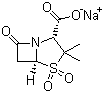 CAS 登录号：69388-84-7, 舒巴坦钠, (2S,5R)-3,3-二甲基-7-氧代-4-硫杂-1-氮杂双环[3.2.0]庚烷-2-羧酸钠-4,4-二氧化物