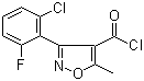 structure of CAS# 69399-79-7, 3-(2-氯-6-氟苯基)-5-甲基异噁唑-4-甲酰氯