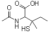 CAS # 6940-61-0, N-Acetyl-3-mercaptoisoleucine, N-Acetyl-beta-ethyl-beta-methyl-DL-cysteine, N-Acetyl-beta-methyl-beta-ethylcysteine, NSC 60160