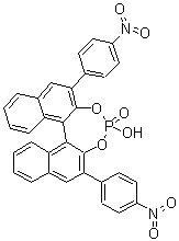 structure of CAS# 695162-89-1, (11bR)-4-Hydroxy-2,6-bis(4-nitrophenyl)-dinaphtho[2,1-d:1',2'-f][1,3,2]dioxaphosphepin 4-oxide
