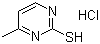 structure of CAS# 6959-66-6, 4-Methylpyrimidine-2-thiol hydrochloride