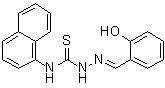 CAS # 6964-81-4, 2-[(2-Hydroxyphenyl)methylene]-N-1-naphthalenylhydrazinecarbothioamide, NSC 67033