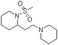 CAS 登录号：6965-32-8, 1-(甲基磺酰基)-2-[2-(1-哌啶基)乙基]哌啶