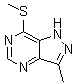 CAS # 6974-02-3, 3-Methyl-7-(methylthio)pyrazolo[4,3-d]pyrimidine, NSC 19076