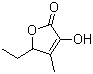 CAS # 698-10-2, 5-Ethyl-3-hydroxy-4-methyl-2(5H)furanone, Emoxyfurone, 3-Hydroxy-4-methyl-5-ethyl-2(5H)furanone