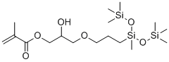 CAS # 69861-02-5, (3-Methacryloxy-2-hydroxypropoxy)propylbis(trimethylsiloxy)methylsilan, [2-Hydroxy-3-[3-[methyl-bis(trimethylsilyloxy)silyl]propoxy]propyl] 2-methylprop-2-enoate
