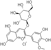 CAS 登录号：6988-81-4, 氯化矮牵牛素葡萄糖苷