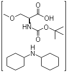 structure of CAS# 69912-63-6, N-[(1,1-Dimethylethoxy)carbonyl]-O-methyl-L-serine compd. with N-cyclohexylcyclohexanamine