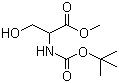 CAS # 69942-12-7, N-Boc-DL-serine methyl ester, 2-[(tert-Butoxycarbonyl)amino]-3-hydroxypropionic acid methyl ester