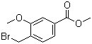 structure of CAS# 70264-94-7, Methyl 4-(bromomethyl)-3-methoxybenzoate