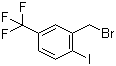 CAS # 702641-06-3, 5-(Trifluoromethyl)-2-iodobenzyl bromide, 2-(Bromomethyl)-1-iodo-4-(trifluoromethyl)benzene, 2-Iodo-5-trifluoromethylbenzyl bromide