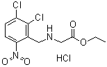 CAS 登录号：70380-50-6, N-[(2,3-二氯-6-硝基苯基)甲基]甘氨酸乙酯单盐酸盐