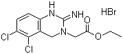 Ethyl 5,6-dichloro-3,4-dihydro-2(1H)-iminoquinazoline-3-acetate hydrobromide molecular structure (CAS 70381-75-8)