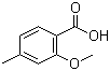 structure of CAS# 704-45-0, 2-甲氧基-4-甲基苯甲酸