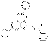 structure of CAS# 704916-12-1, 1,3,5-Tri-O-benzoyl-2-deoxy-2-fluoro-alpha-D-ribofuranose