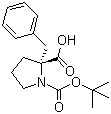 structure of CAS# 706806-60-2, (2R)-2-Benzyl-1,2-pyrrolidinedicarboxylic acid 1-tert-butyl ester