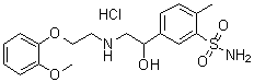 CAS # 70958-86-0 (93633-92-2), Amosulalol hydrochloride, Lowgan, Rowgan, YM 09538, 5-[1-Hydroxy-2-[[2-(2-methoxyphenoxy)ethyl]amino]ethyl]-2-methyl-benzenesulfonamide monohydrochloride