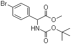 structure of CAS# 709665-73-6, (4-溴苯基)-叔丁氧羰基氨基乙酸甲酯