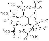myo-Inositol hexakis(dihydrogen phosphate) dodecapotassium salt molecular structure (CAS 70981-46-3)