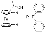 CAS 登录号：71049-99-5, (1R)-1,1'-双(二苯基膦基)-2-[(1S)-1-羟基乙基]二茂铁