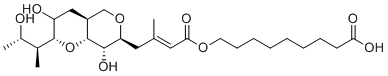 CAS # 71087-96-2, Mupirocin EP Impurity E, 9-(((2E)-4-((2R,3RS,4aS,7S,8S,8aR)-3,8-Dihydroxy-2-((1S,2S)-2-hydroxy-1-methylpropyl)hexahydro-2H,5H-pyrano(4,3-b)pyran-7-yl)-3-methylbut-2-enoyl)oxy)nonanoic acid