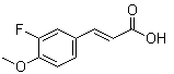 structure of CAS# 713-85-9, 3-(3-氟-4-甲氧基苯基)-2-丙烯酸