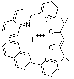 CAS # 713079-03-9, (OC-6-33)-Bis[2-(2-quinolinyl)phenyl](2,2,6,6-tetramethyl-3,5-heptanedionato)iridium