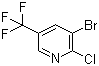 3-Bromo-2-chloro-5-(trifluoromethyl)pyridine molecular structure (CAS 71701-92-3)