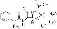 CAS # 7177-48-2, Ampicillin, Ampicillin trihydrate, D-(-)-6-(2-Amino-2-phenylacetamido)-3,3-dimethyl-7-oxo-4-thia-1-azabicyclo[3.2.0]heptane-2-carboxylic acid trihydrate